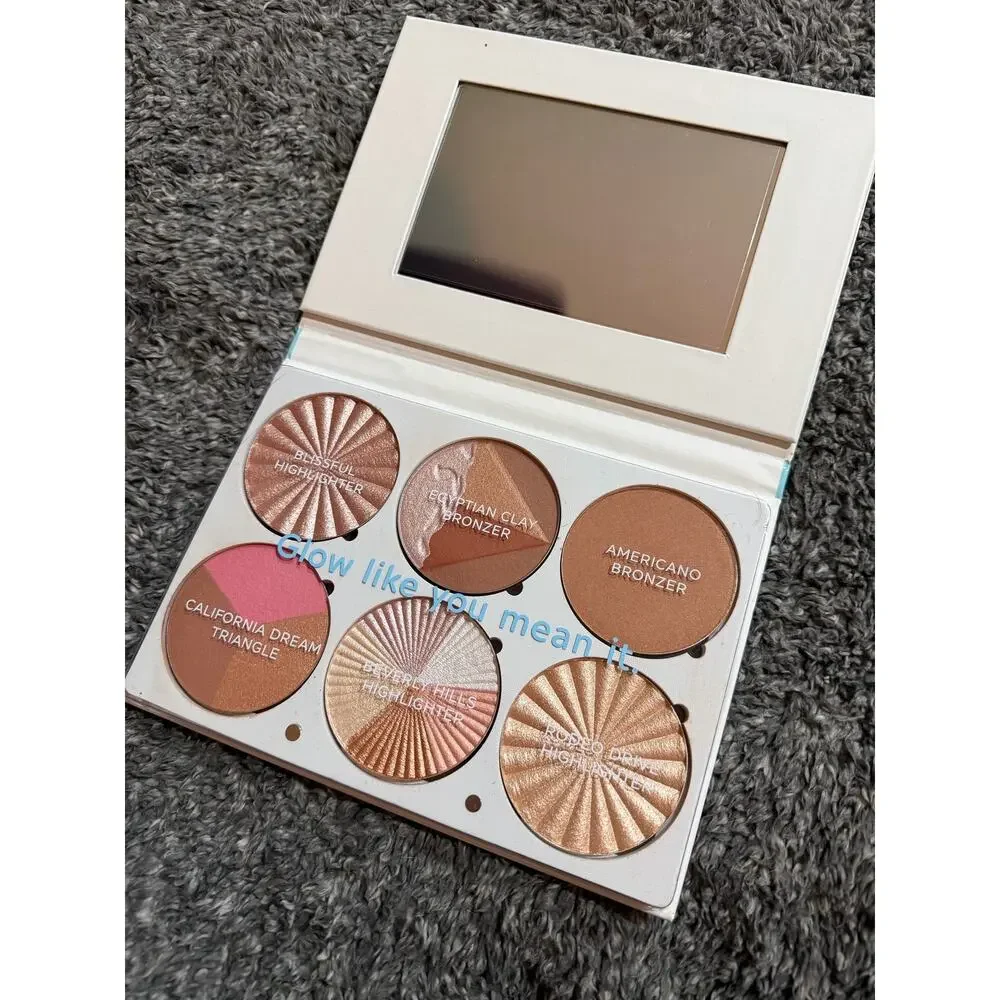 OFRA On The Glow Palette Highlighter Bronzer Full Face Palette NIB 6 Pan